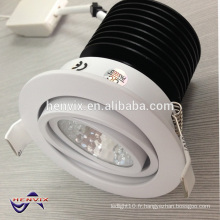 7W led downlight léger, downlight réglable led 220V